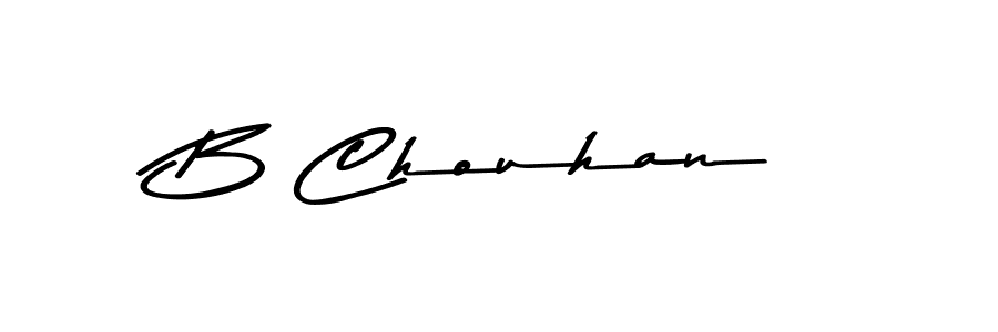 How to make B Chouhan name signature. Use Asem Kandis PERSONAL USE style for creating short signs online. This is the latest handwritten sign. B Chouhan signature style 9 images and pictures png