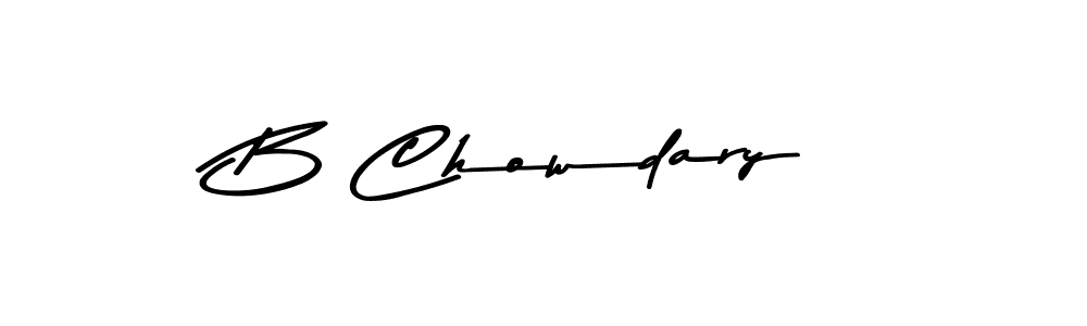 Make a beautiful signature design for name B Chowdary. With this signature (Asem Kandis PERSONAL USE) style, you can create a handwritten signature for free. B Chowdary signature style 9 images and pictures png