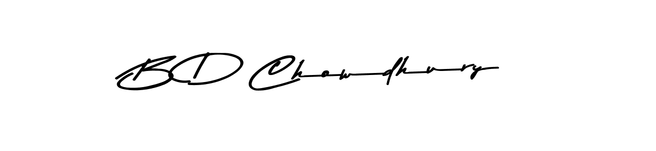 Create a beautiful signature design for name B D Chowdhury. With this signature (Asem Kandis PERSONAL USE) fonts, you can make a handwritten signature for free. B D Chowdhury signature style 9 images and pictures png