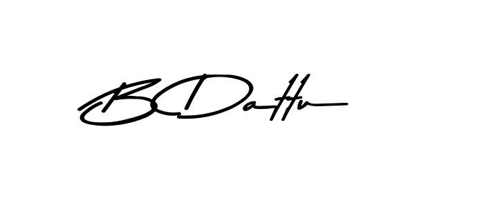 Create a beautiful signature design for name B Dattu. With this signature (Asem Kandis PERSONAL USE) fonts, you can make a handwritten signature for free. B Dattu signature style 9 images and pictures png