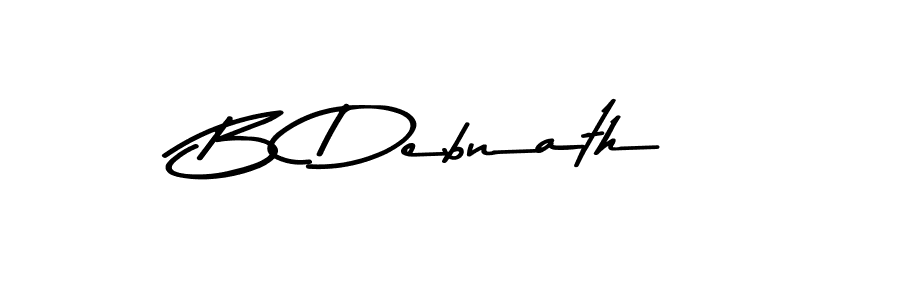 Create a beautiful signature design for name B Debnath. With this signature (Asem Kandis PERSONAL USE) fonts, you can make a handwritten signature for free. B Debnath signature style 9 images and pictures png
