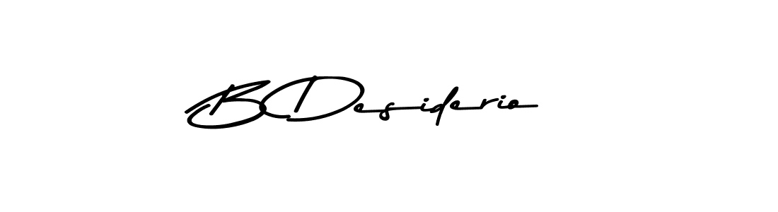 Make a beautiful signature design for name B Desiderio. With this signature (Asem Kandis PERSONAL USE) style, you can create a handwritten signature for free. B Desiderio signature style 9 images and pictures png