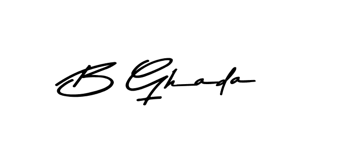 The best way (Asem Kandis PERSONAL USE) to make a short signature is to pick only two or three words in your name. The name B Ghada include a total of six letters. For converting this name. B Ghada signature style 9 images and pictures png