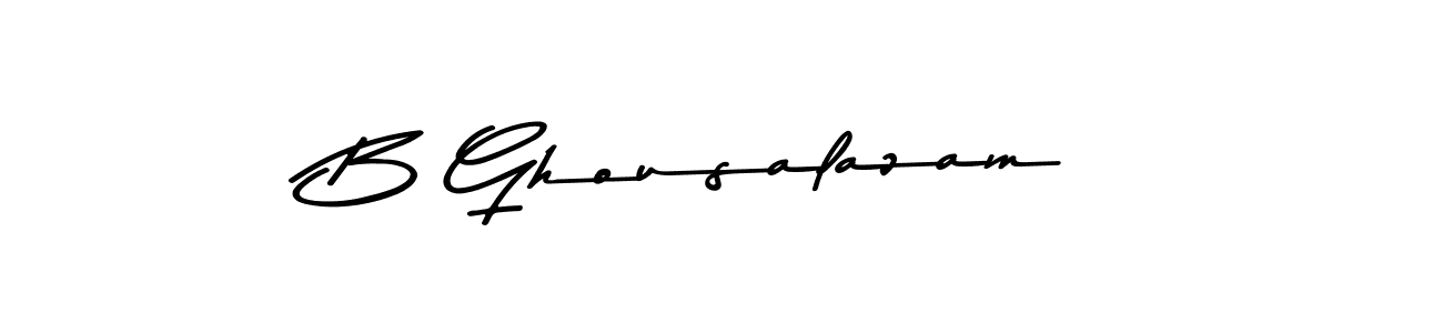 Make a beautiful signature design for name B Ghousalazam. With this signature (Asem Kandis PERSONAL USE) style, you can create a handwritten signature for free. B Ghousalazam signature style 9 images and pictures png