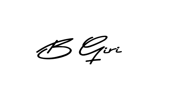 Create a beautiful signature design for name B Giri. With this signature (Asem Kandis PERSONAL USE) fonts, you can make a handwritten signature for free. B Giri signature style 9 images and pictures png