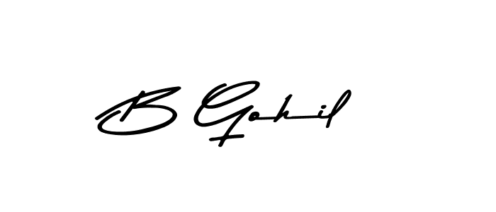 if you are searching for the best signature style for your name B Gohil. so please give up your signature search. here we have designed multiple signature styles  using Asem Kandis PERSONAL USE. B Gohil signature style 9 images and pictures png