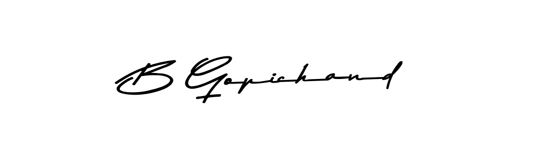 Make a beautiful signature design for name B Gopichand. With this signature (Asem Kandis PERSONAL USE) style, you can create a handwritten signature for free. B Gopichand signature style 9 images and pictures png