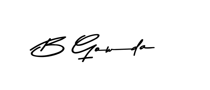 This is the best signature style for the B Gowda name. Also you like these signature font (Asem Kandis PERSONAL USE). Mix name signature. B Gowda signature style 9 images and pictures png