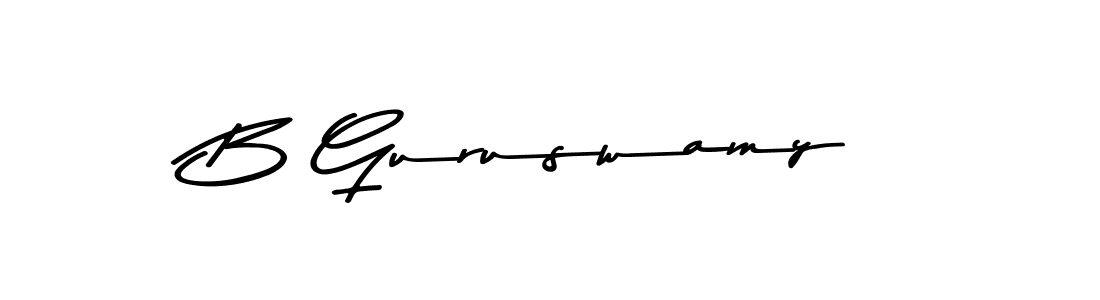 Make a beautiful signature design for name B Guruswamy. With this signature (Asem Kandis PERSONAL USE) style, you can create a handwritten signature for free. B Guruswamy signature style 9 images and pictures png