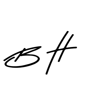 Use a signature maker to create a handwritten signature online. With this signature software, you can design (Asem Kandis PERSONAL USE) your own signature for name B H. B H signature style 9 images and pictures png