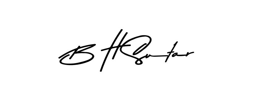 B H Sutar stylish signature style. Best Handwritten Sign (Asem Kandis PERSONAL USE) for my name. Handwritten Signature Collection Ideas for my name B H Sutar. B H Sutar signature style 9 images and pictures png