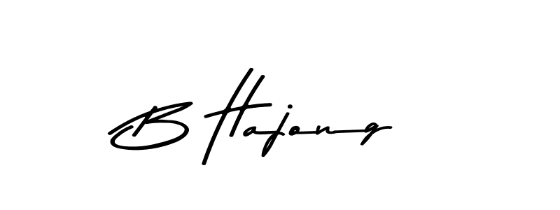 The best way (Asem Kandis PERSONAL USE) to make a short signature is to pick only two or three words in your name. The name B Hajong include a total of six letters. For converting this name. B Hajong signature style 9 images and pictures png