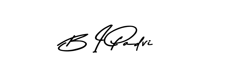 Make a beautiful signature design for name B I Padvi. With this signature (Asem Kandis PERSONAL USE) style, you can create a handwritten signature for free. B I Padvi signature style 9 images and pictures png