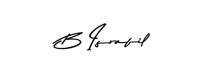 Make a beautiful signature design for name B Israfil. With this signature (Asem Kandis PERSONAL USE) style, you can create a handwritten signature for free. B Israfil signature style 9 images and pictures png