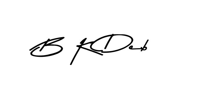 Make a beautiful signature design for name B K Deb. With this signature (Asem Kandis PERSONAL USE) style, you can create a handwritten signature for free. B K Deb signature style 9 images and pictures png