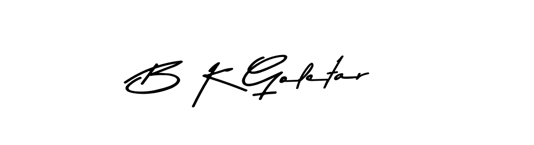 Check out images of Autograph of B K Goletar name. Actor B K Goletar Signature Style. Asem Kandis PERSONAL USE is a professional sign style online. B K Goletar signature style 9 images and pictures png