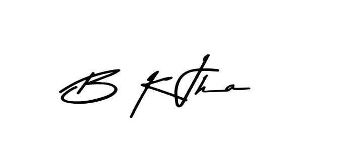 The best way (Asem Kandis PERSONAL USE) to make a short signature is to pick only two or three words in your name. The name B K Jha include a total of six letters. For converting this name. B K Jha signature style 9 images and pictures png