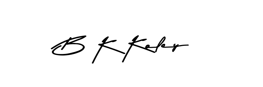 How to make B K Koley signature? Asem Kandis PERSONAL USE is a professional autograph style. Create handwritten signature for B K Koley name. B K Koley signature style 9 images and pictures png