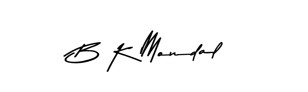 Make a beautiful signature design for name B K Mondal. With this signature (Asem Kandis PERSONAL USE) style, you can create a handwritten signature for free. B K Mondal signature style 9 images and pictures png