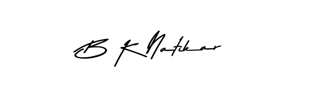 How to make B K Natikar signature? Asem Kandis PERSONAL USE is a professional autograph style. Create handwritten signature for B K Natikar name. B K Natikar signature style 9 images and pictures png