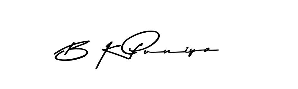 How to make B K Puniya name signature. Use Asem Kandis PERSONAL USE style for creating short signs online. This is the latest handwritten sign. B K Puniya signature style 9 images and pictures png