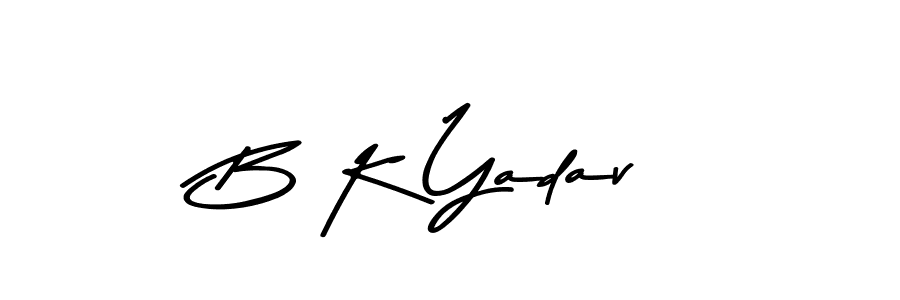 Create a beautiful signature design for name B K Yadav. With this signature (Asem Kandis PERSONAL USE) fonts, you can make a handwritten signature for free. B K Yadav signature style 9 images and pictures png