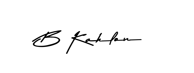 Make a beautiful signature design for name B Kahlon. With this signature (Asem Kandis PERSONAL USE) style, you can create a handwritten signature for free. B Kahlon signature style 9 images and pictures png