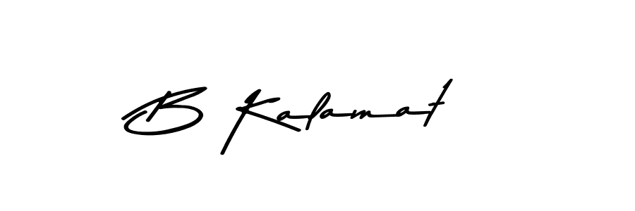Create a beautiful signature design for name B Kalamat. With this signature (Asem Kandis PERSONAL USE) fonts, you can make a handwritten signature for free. B Kalamat signature style 9 images and pictures png