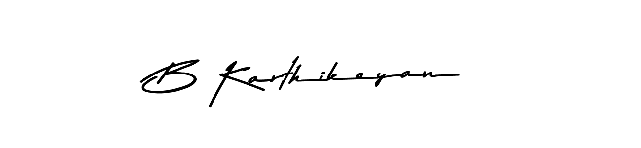 The best way (Asem Kandis PERSONAL USE) to make a short signature is to pick only two or three words in your name. The name B Karthikeyan include a total of six letters. For converting this name. B Karthikeyan signature style 9 images and pictures png