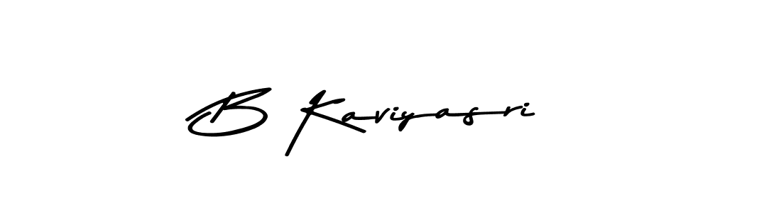 How to make B Kaviyasri name signature. Use Asem Kandis PERSONAL USE style for creating short signs online. This is the latest handwritten sign. B Kaviyasri signature style 9 images and pictures png