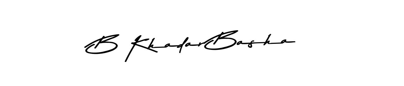 How to make B Khadar Basha signature? Asem Kandis PERSONAL USE is a professional autograph style. Create handwritten signature for B Khadar Basha name. B Khadar Basha signature style 9 images and pictures png