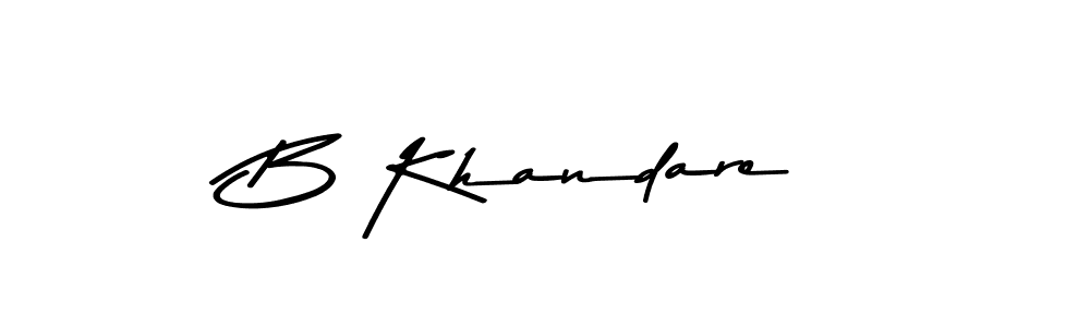 How to make B Khandare signature? Asem Kandis PERSONAL USE is a professional autograph style. Create handwritten signature for B Khandare name. B Khandare signature style 9 images and pictures png