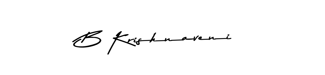Use a signature maker to create a handwritten signature online. With this signature software, you can design (Asem Kandis PERSONAL USE) your own signature for name B Krishnaveni. B Krishnaveni signature style 9 images and pictures png