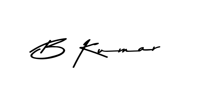 Create a beautiful signature design for name B Kumar. With this signature (Asem Kandis PERSONAL USE) fonts, you can make a handwritten signature for free. B Kumar signature style 9 images and pictures png