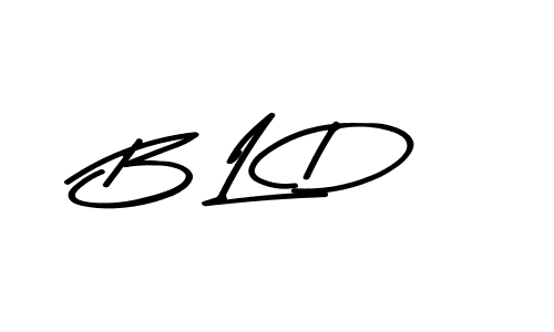 Create a beautiful signature design for name B L D. With this signature (Asem Kandis PERSONAL USE) fonts, you can make a handwritten signature for free. B L D signature style 9 images and pictures png