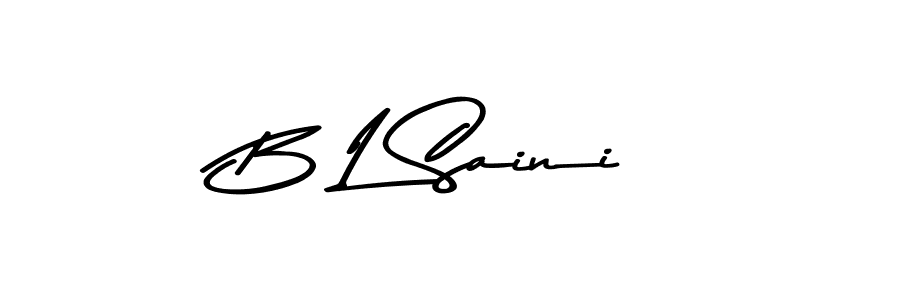 The best way (Asem Kandis PERSONAL USE) to make a short signature is to pick only two or three words in your name. The name B L Saini include a total of six letters. For converting this name. B L Saini signature style 9 images and pictures png