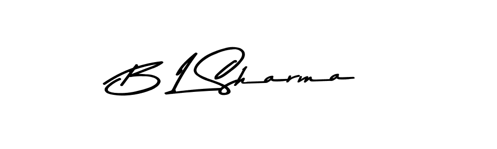 Make a beautiful signature design for name B L Sharma. With this signature (Asem Kandis PERSONAL USE) style, you can create a handwritten signature for free. B L Sharma signature style 9 images and pictures png