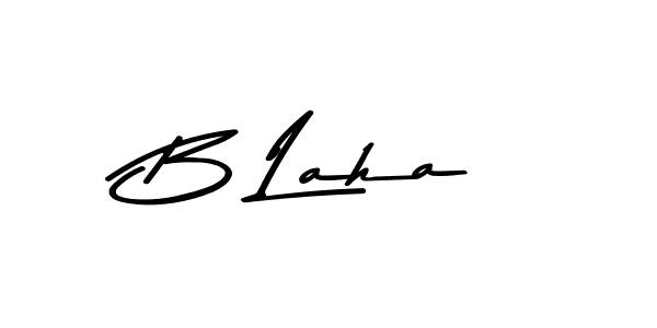 Make a beautiful signature design for name B Laha. With this signature (Asem Kandis PERSONAL USE) style, you can create a handwritten signature for free. B Laha signature style 9 images and pictures png