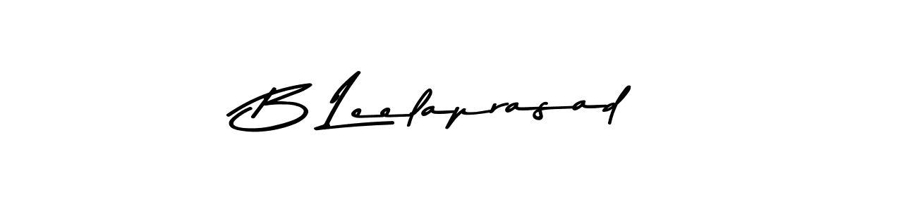 How to make B Leelaprasad name signature. Use Asem Kandis PERSONAL USE style for creating short signs online. This is the latest handwritten sign. B Leelaprasad signature style 9 images and pictures png