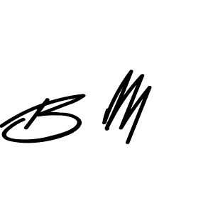 Make a beautiful signature design for name B M. With this signature (Asem Kandis PERSONAL USE) style, you can create a handwritten signature for free. B M signature style 9 images and pictures png