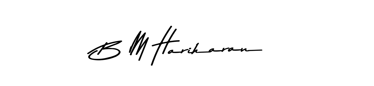 Also You can easily find your signature by using the search form. We will create B M Hariharan name handwritten signature images for you free of cost using Asem Kandis PERSONAL USE sign style. B M Hariharan signature style 9 images and pictures png