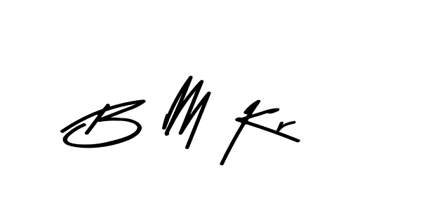B M Kr stylish signature style. Best Handwritten Sign (Asem Kandis PERSONAL USE) for my name. Handwritten Signature Collection Ideas for my name B M Kr. B M Kr signature style 9 images and pictures png