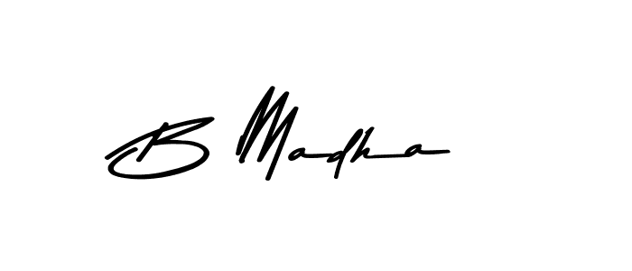 You should practise on your own different ways (Asem Kandis PERSONAL USE) to write your name (B Madha) in signature. don't let someone else do it for you. B Madha signature style 9 images and pictures png