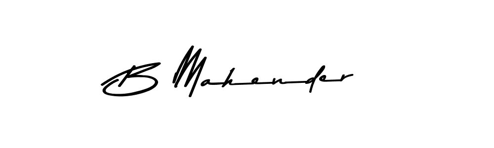 Make a beautiful signature design for name B Mahender. With this signature (Asem Kandis PERSONAL USE) style, you can create a handwritten signature for free. B Mahender signature style 9 images and pictures png