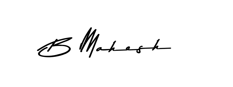 How to make B Mahesh name signature. Use Asem Kandis PERSONAL USE style for creating short signs online. This is the latest handwritten sign. B Mahesh signature style 9 images and pictures png