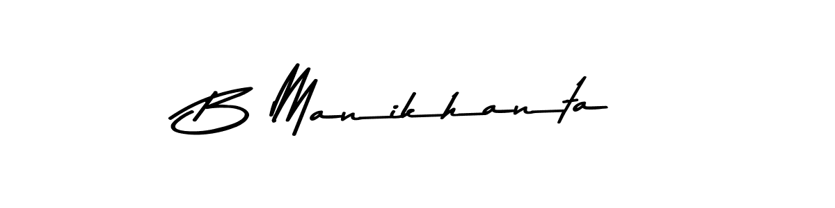 Also we have B Manikhanta name is the best signature style. Create professional handwritten signature collection using Asem Kandis PERSONAL USE autograph style. B Manikhanta signature style 9 images and pictures png