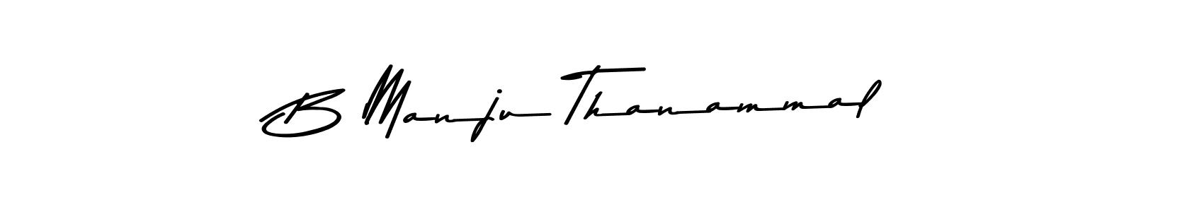 Use a signature maker to create a handwritten signature online. With this signature software, you can design (Asem Kandis PERSONAL USE) your own signature for name B Manju Thanammal. B Manju Thanammal signature style 9 images and pictures png