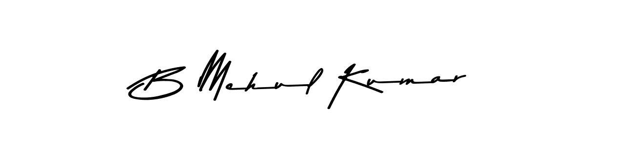 How to make B Mehul Kumar signature? Asem Kandis PERSONAL USE is a professional autograph style. Create handwritten signature for B Mehul Kumar name. B Mehul Kumar signature style 9 images and pictures png