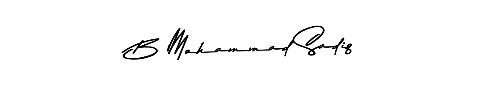 Asem Kandis PERSONAL USE is a professional signature style that is perfect for those who want to add a touch of class to their signature. It is also a great choice for those who want to make their signature more unique. Get B Mohammad Sadiq name to fancy signature for free. B Mohammad Sadiq signature style 9 images and pictures png