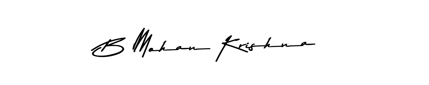 Design your own signature with our free online signature maker. With this signature software, you can create a handwritten (Asem Kandis PERSONAL USE) signature for name B Mohan Krishna. B Mohan Krishna signature style 9 images and pictures png